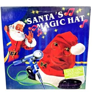 Vintage "Santa's Magic Hat" Motion Activated Animated Dancing Singing Musical